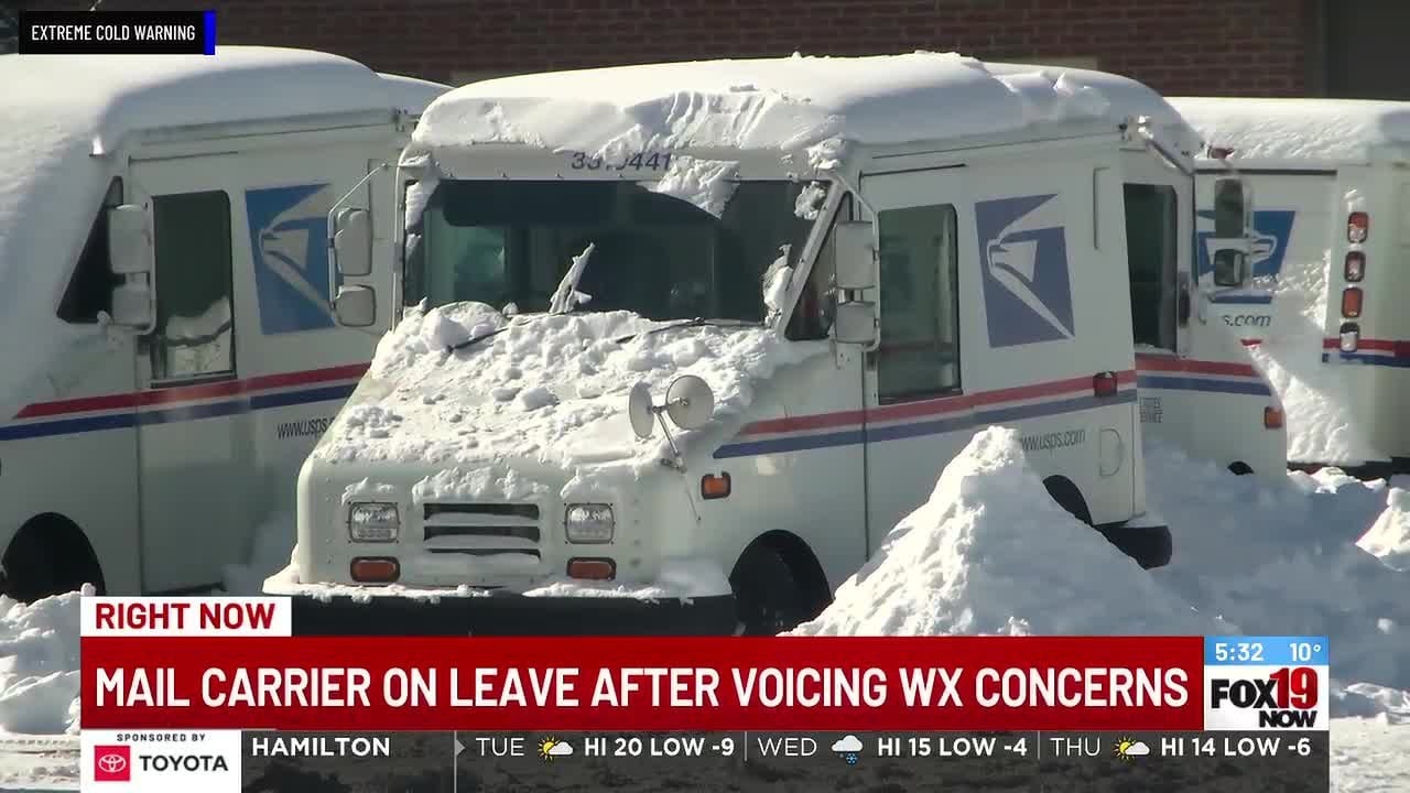 Mail carrier on leave after voicing wx concerns