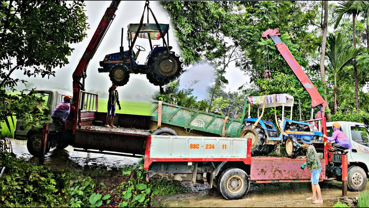 Tran Dieu Linh And The Crane: The Beauty Controls The Crane To Transport The Tractor