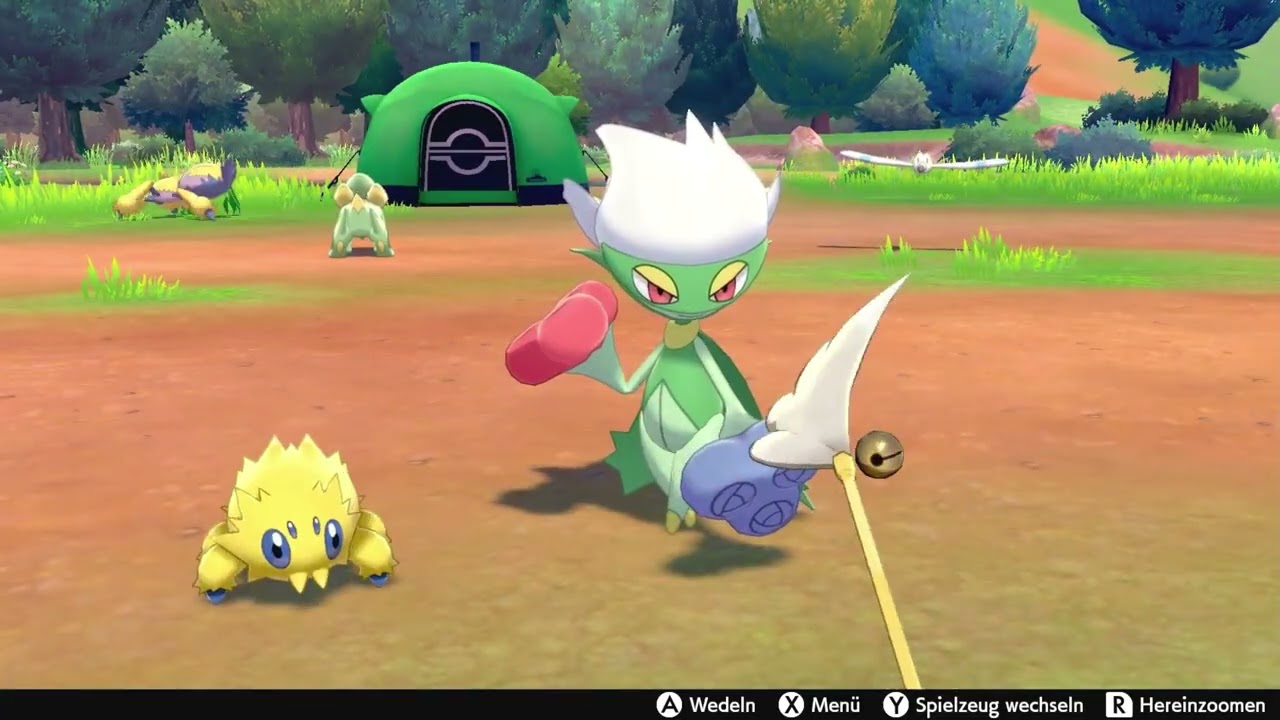 Pokémon Sword/Shield - Playing Feather Wand with Roserade / Roserade