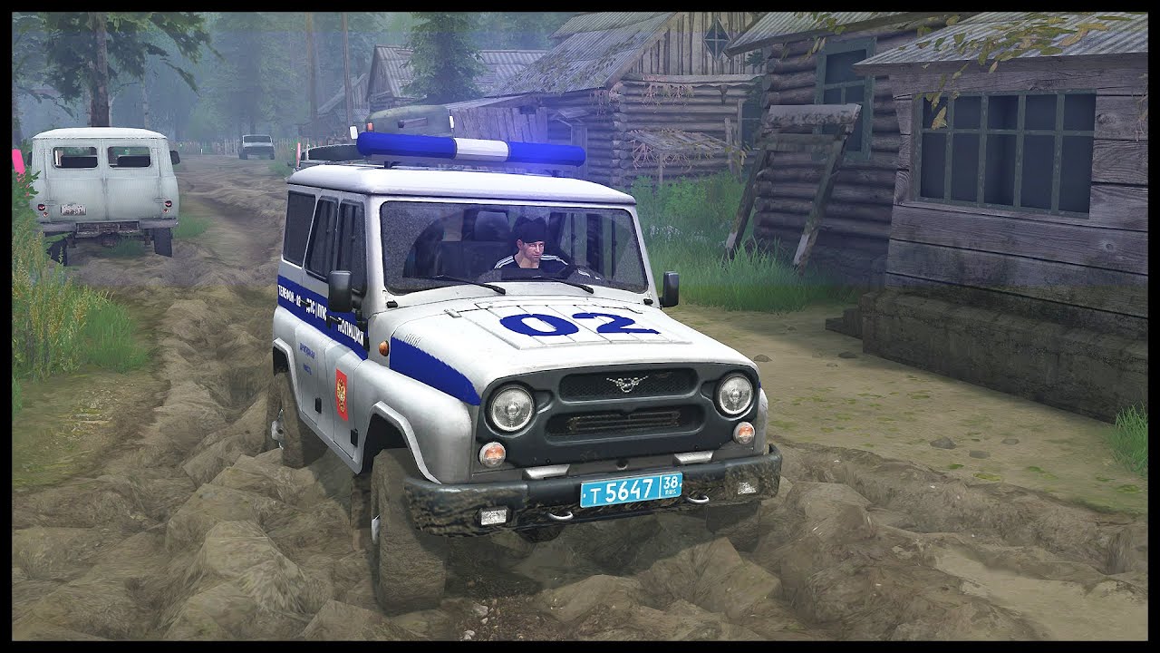 ПОЛИЦИЯ ЗАСТРЯЛА В ДЕРЕВНЕ! УАЗ Не ПРОЕХАЛ! - MudRunner