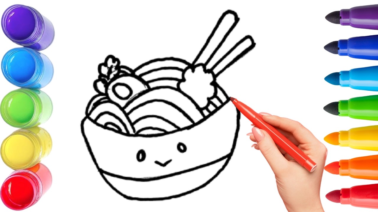 How To Draw cute kawaii Drawing, Painting & Coloring For Kids and Toddlers_ Child Art 🐋🌈🎨