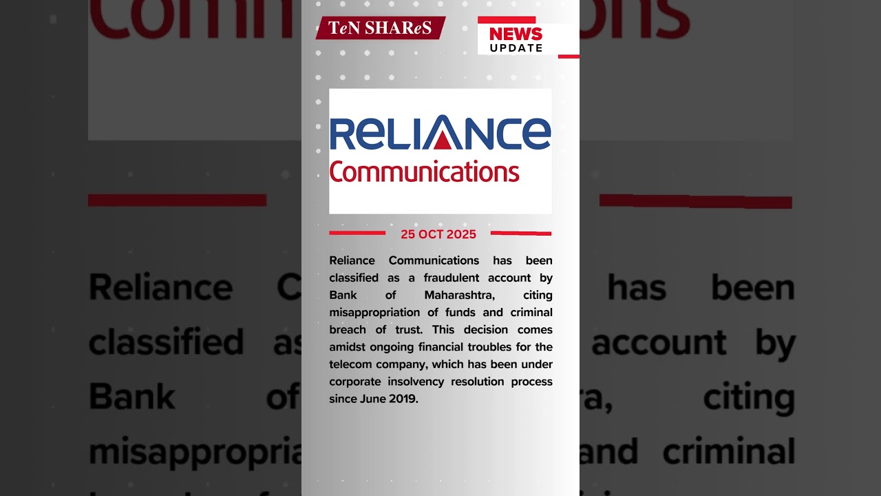 Reliance Communications |25 OCT 2025|#bse #nse #marketnews #news #RelianceCommunications #RCom #ADAG