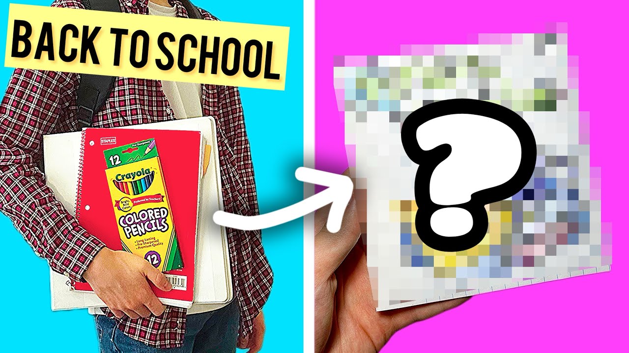 making a BLIND BAG using only SCHOOL SUPPLIES...