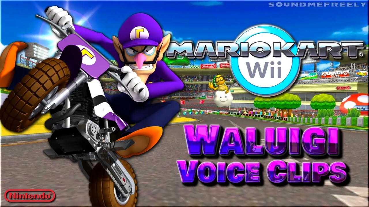 All Waluigi Voice Clips • Mario Kart Wii • All Voice Lines • 2008 @SoundMeFreely