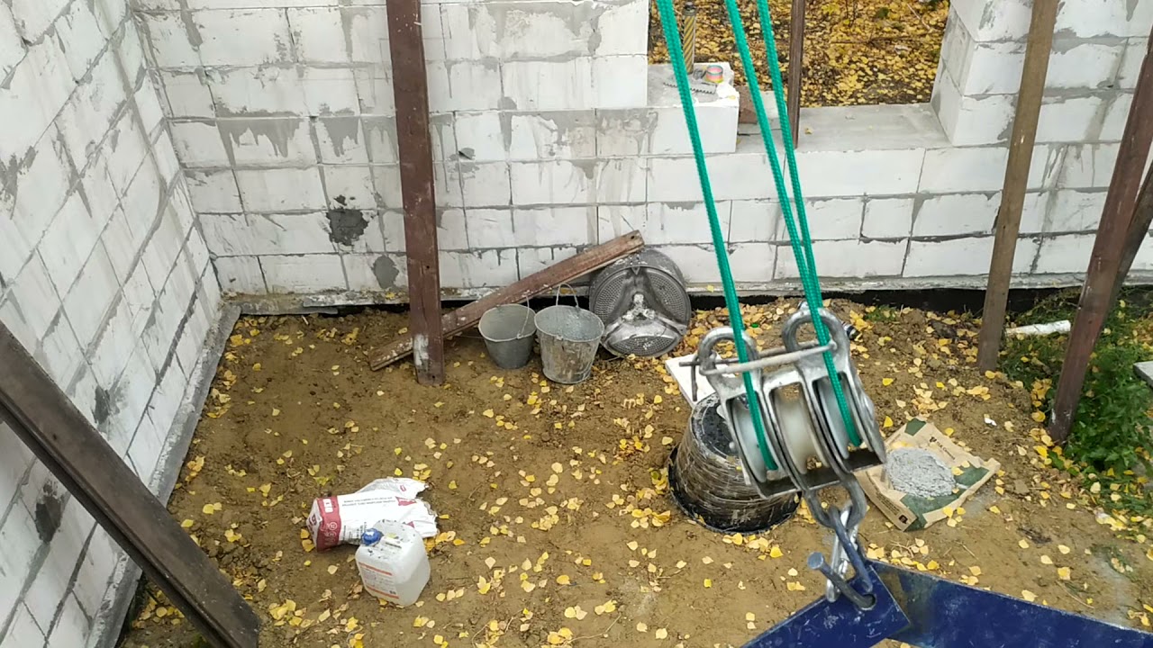Самодельный кран для подъёма газобетонных блоков и прочих тяжестей
