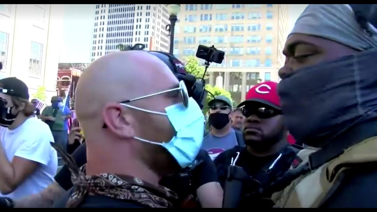 Opposing armed protesters face off over Black Lives Matter