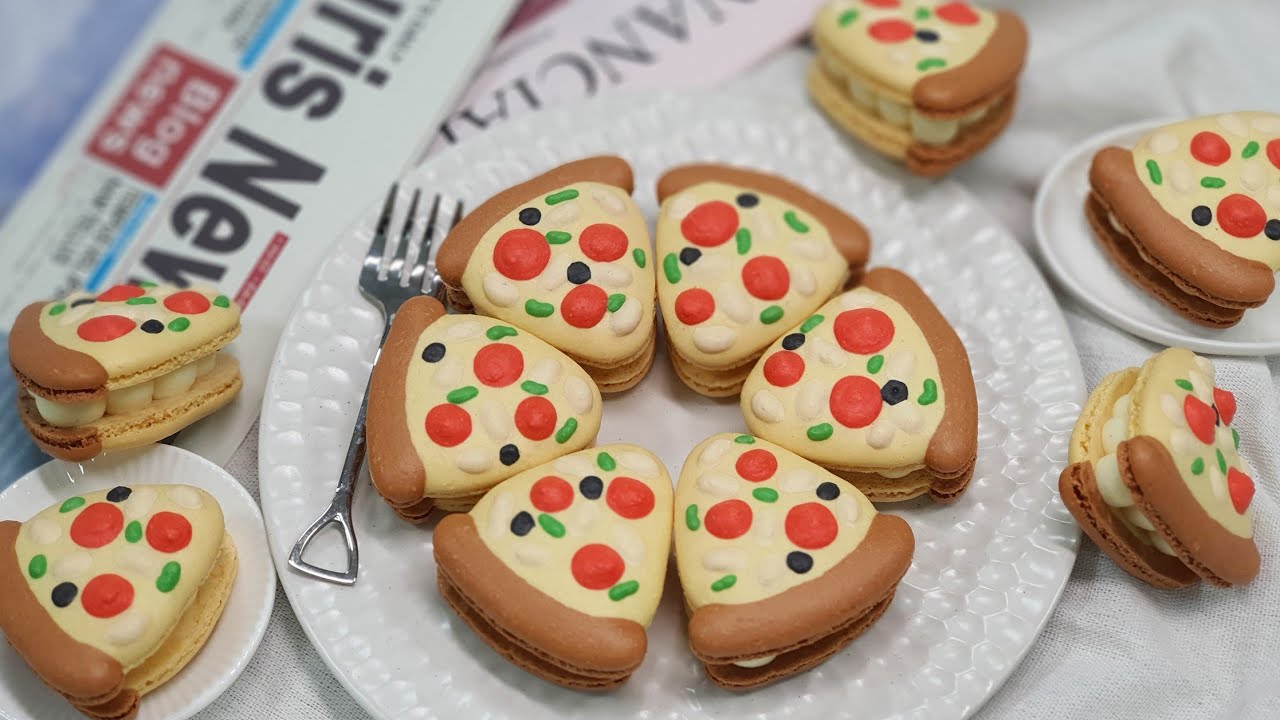 Pizza Macarons 피자 마카롱 만들기ㅣSUGAR BEAN