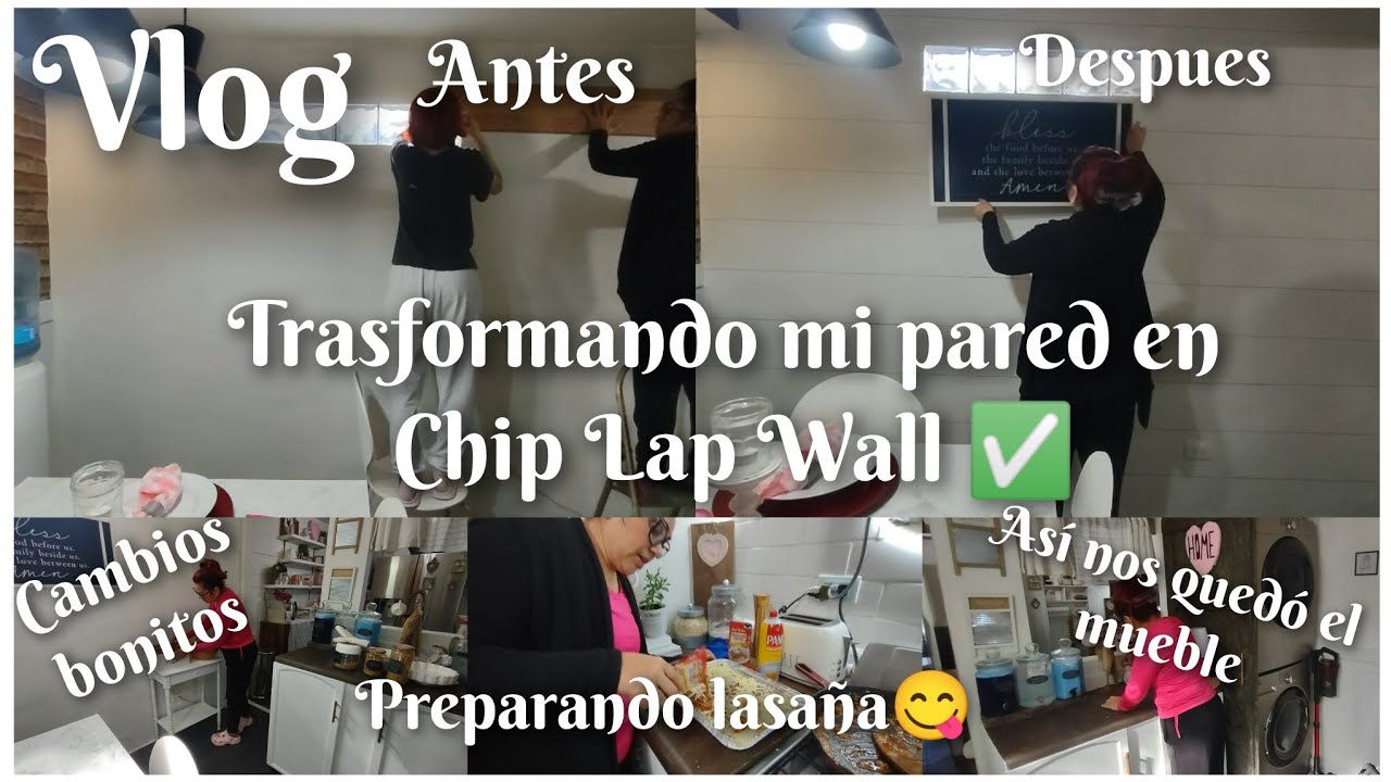 Casa Infonavit🏠 transformando pared shiplapwall✨ ya pinte mueble ✨ prepare lasaña✨ cambios bonitos 