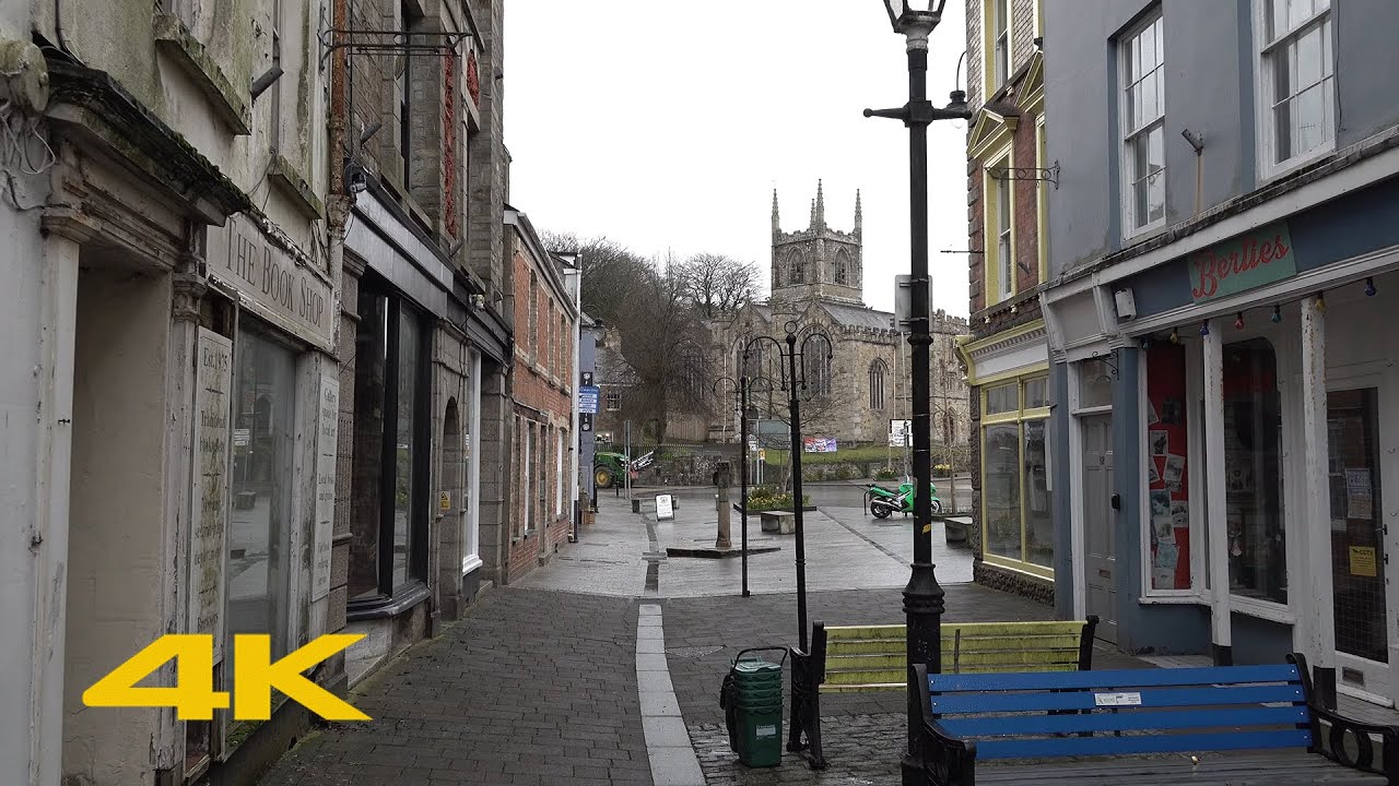 Bodmin Walk: Town Centre【4K】