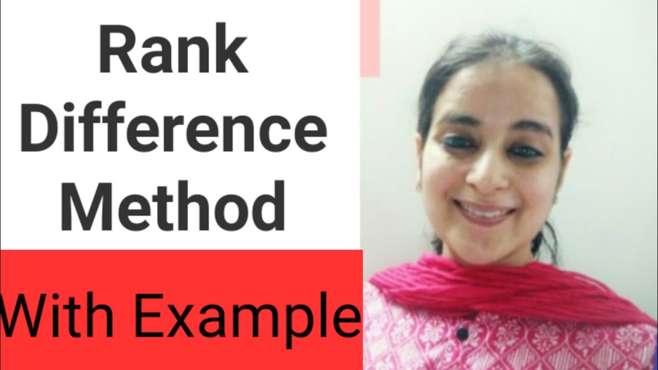 Rank Difference Method Numerical-2 (B.ed)
