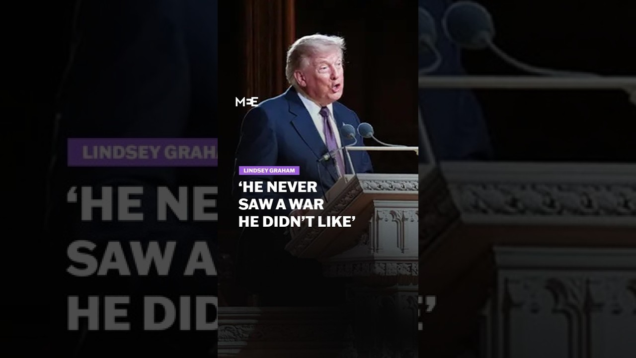 &lsquo;He never saw a war he didn't like&rsquo; Trump said during Lindsey Graham's funeral service