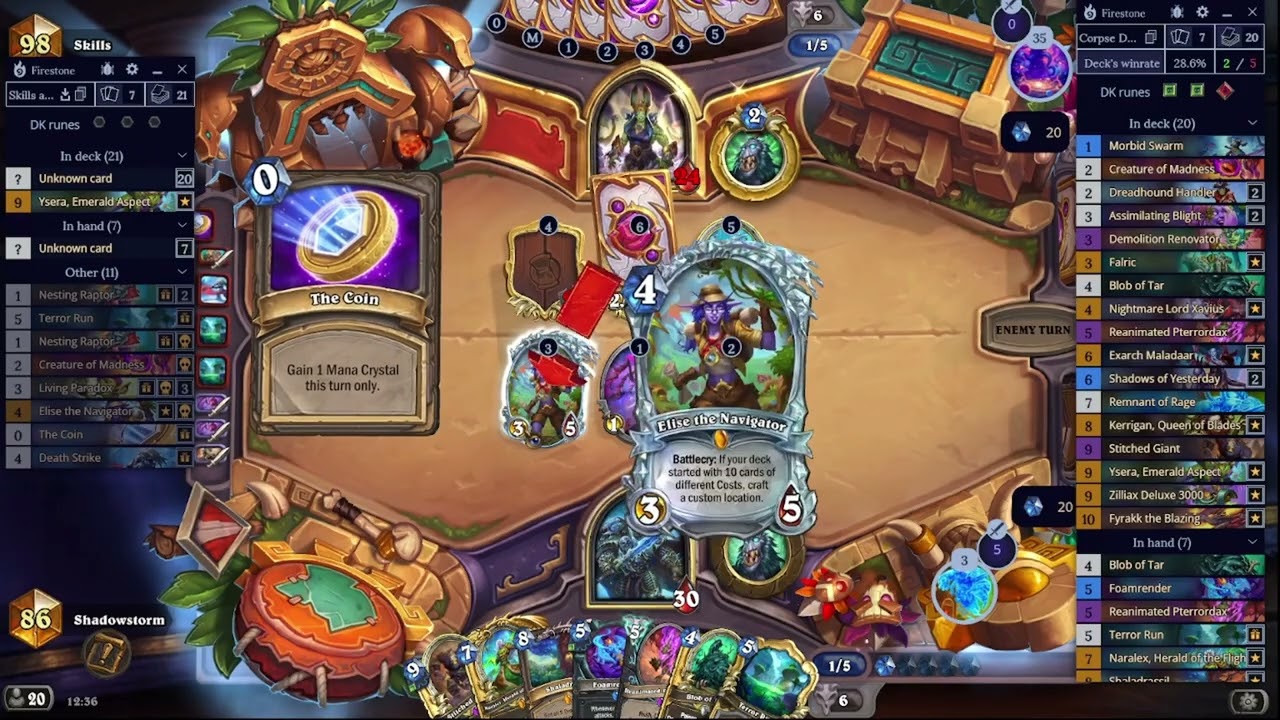 Hearthstone Echoes of the Infinite Corpse Death Knight: The Dragon warrior dream
