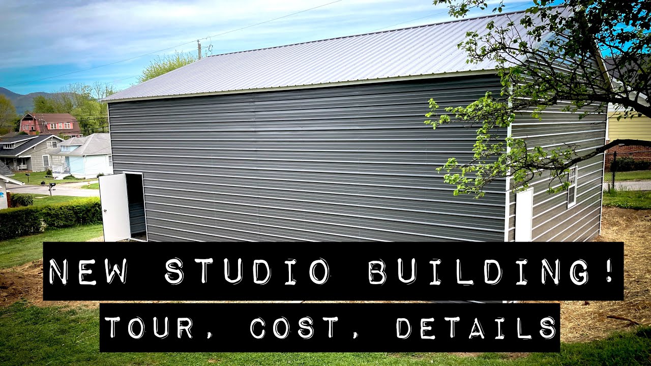 New Studio Building Tour - 16 Ft Ceilings - Cost, Plans, Metal Building Tips