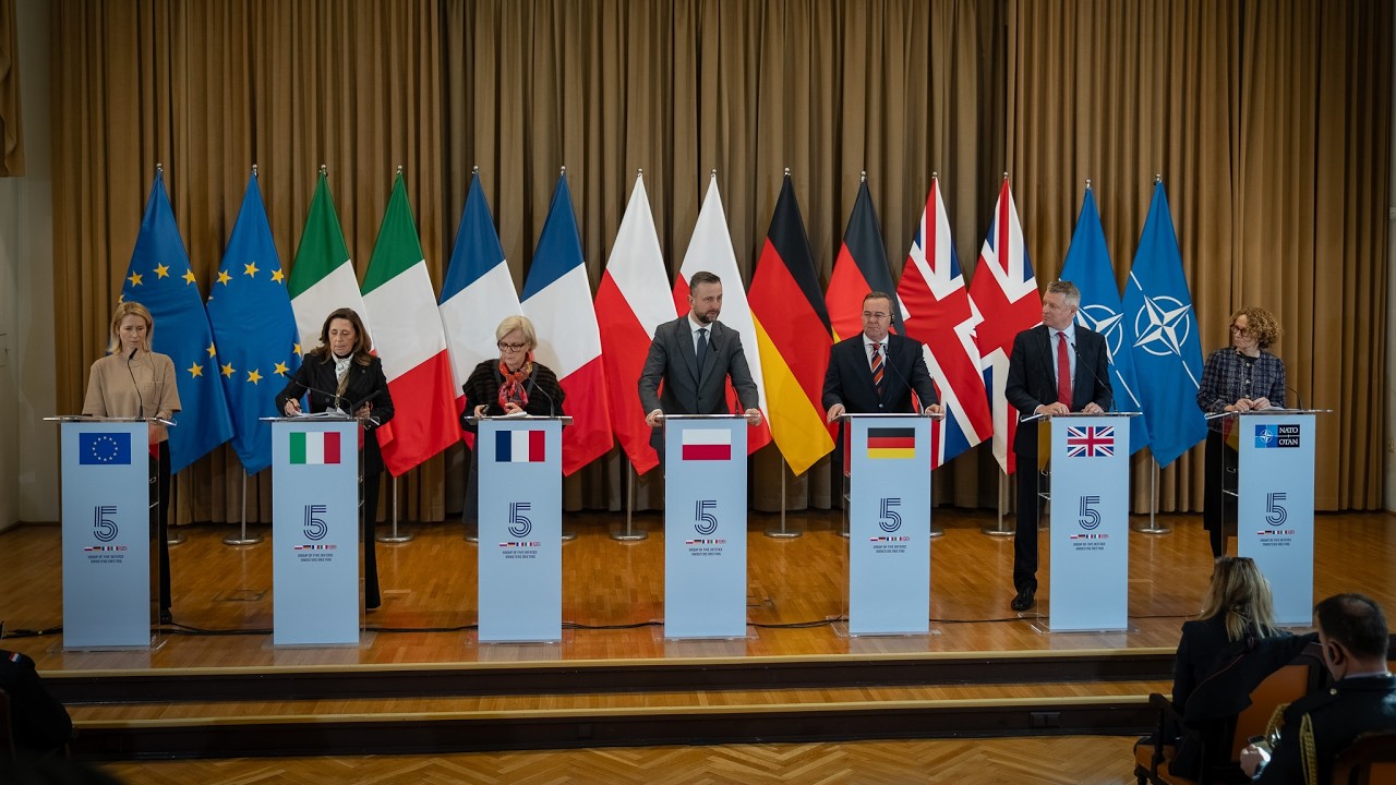 Spotkanie ministrów obrony Grupy E5 - konferencja prasowa