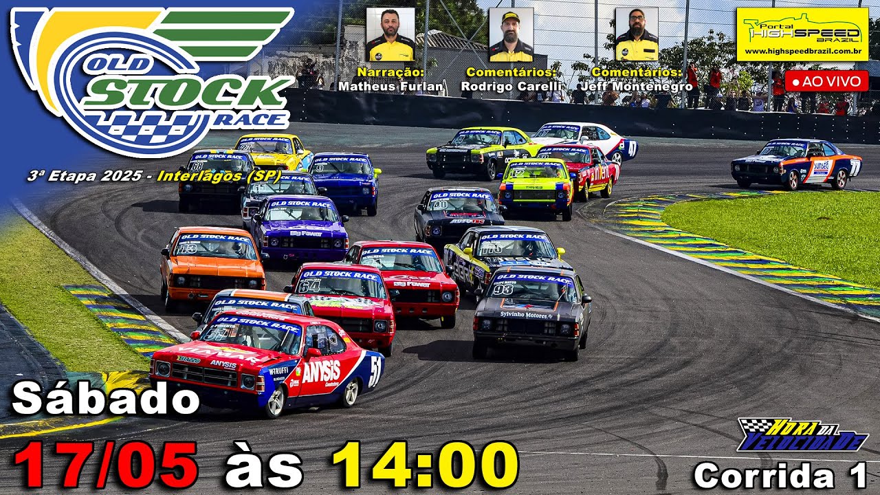 🔴 OLD STOCK RACE | Corrida 1 | 3ª Etapa 2025 | Interlagos (SP) | Ao Vivo