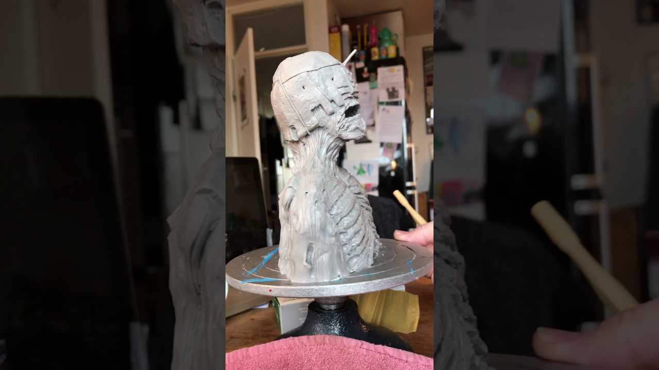 Winslow Zombie from The Walking Dead. SuperSculpey Medium Blend.