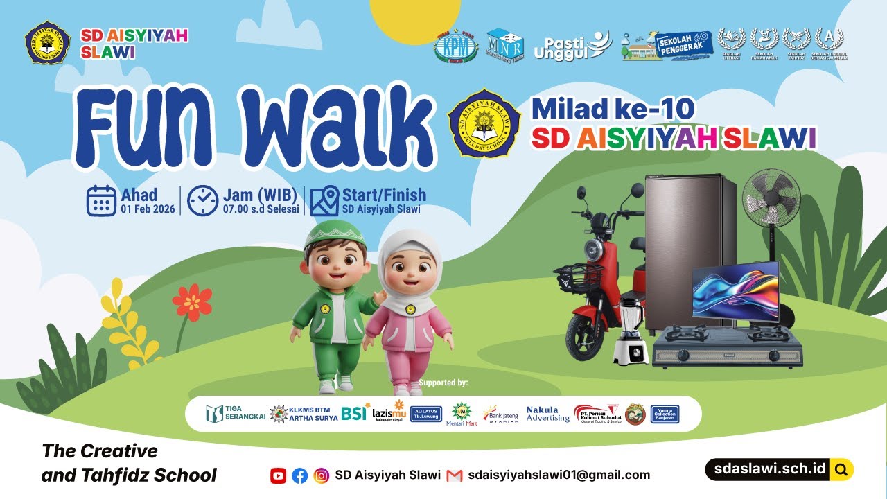 Fun Walk Milad ke-10 SD Aisyiyah Slawi