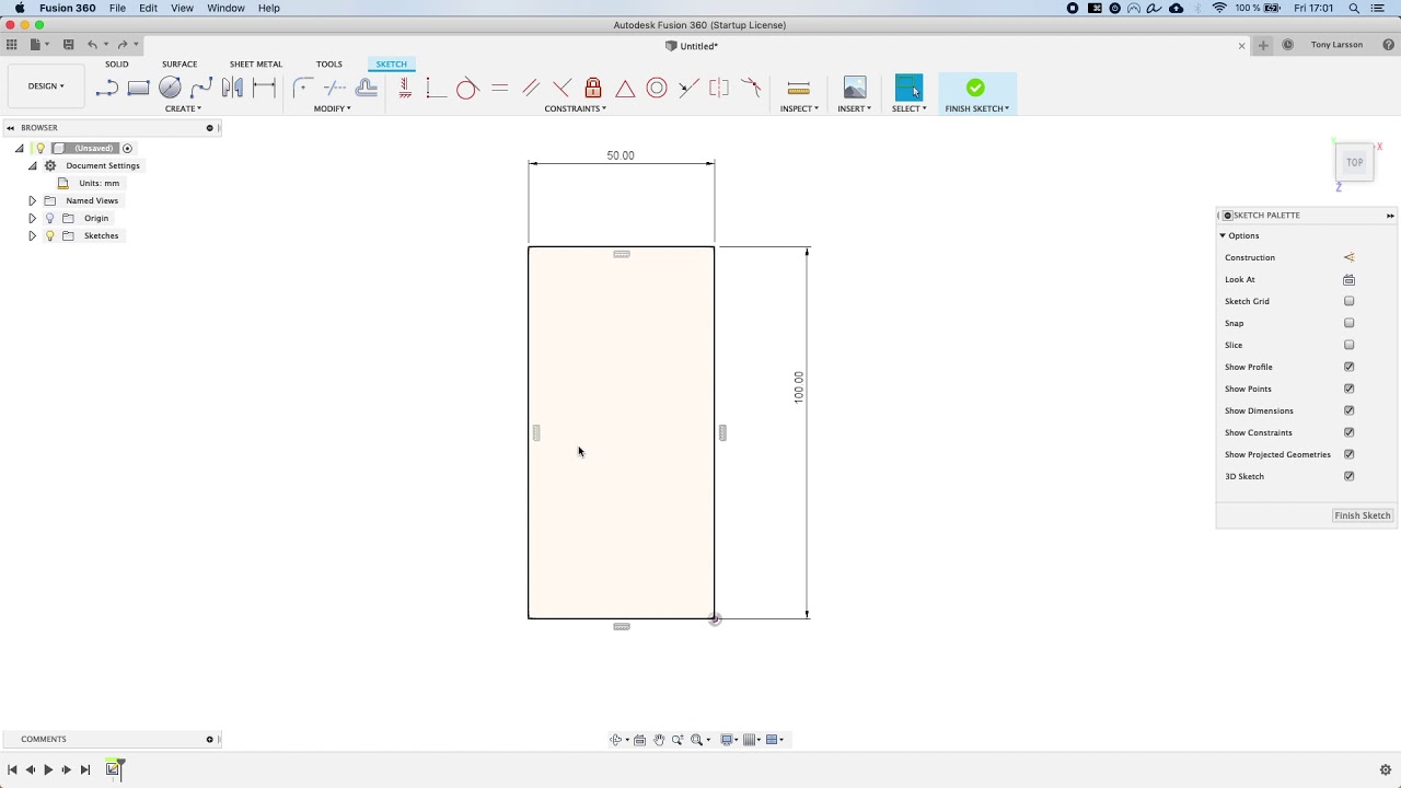 Fusion 360: Basics of 2D sketching