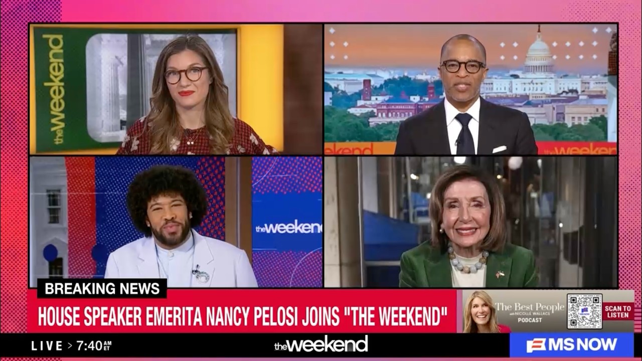 Pelosi Joins MS Now’s The Weekend