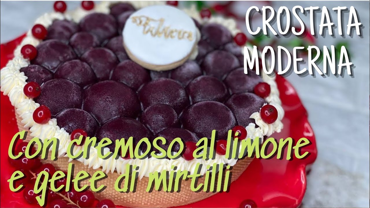CROSTATA MODERNA CON CREMOSO AL LIMONE 🍋 E GELEE’ DI MIRTILLI 🫐