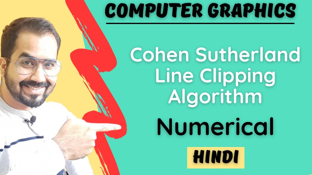 Cohen Sutherland Line Clipping Algorithm Numerical Explained in Hindi l Computer Graphics