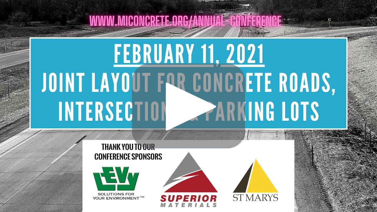 Joint Layout for Concrete Roads, Intersections and Parking Lots