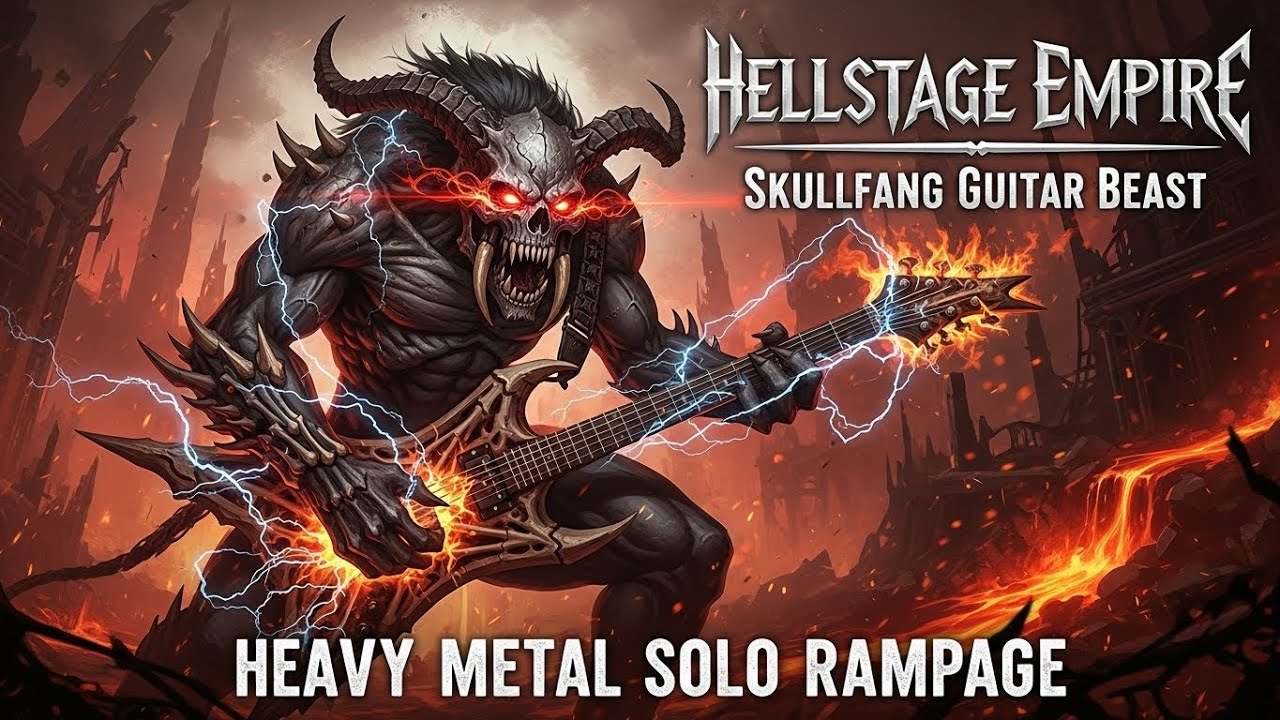 ⚡ Best Music HELLSTAGE EMPIRE 🔥 Skullfang Guitar Beast 🎸 Heavy Metal Solo Rampage