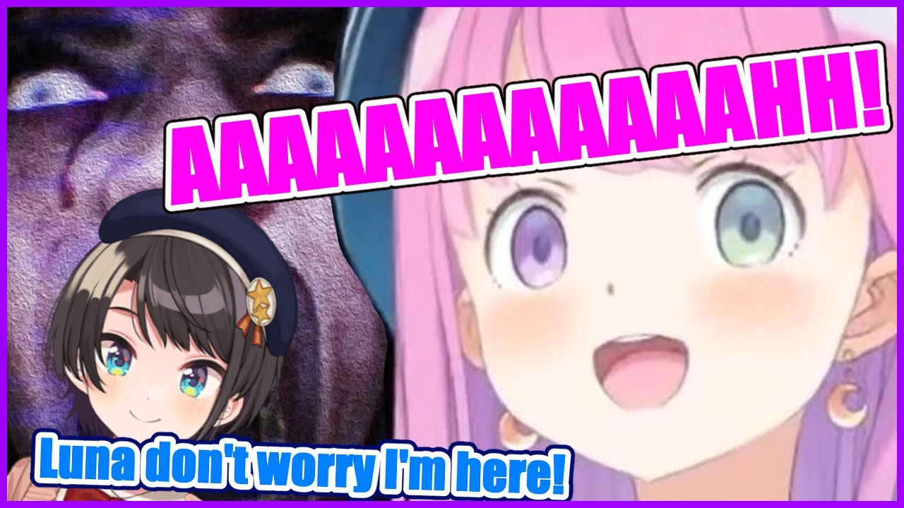 Luna Get's Jumpscared Continously In Don't Scream, feat Subaru