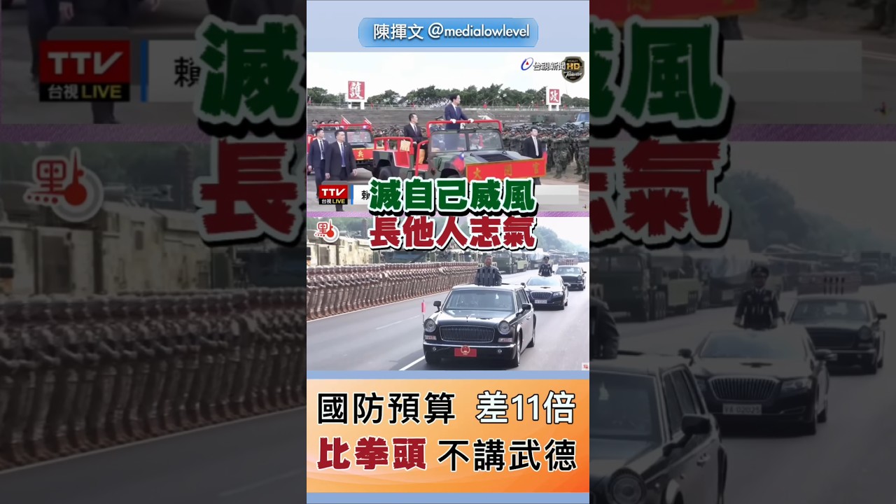 兩岸軍費比一比：88000億vs.8000億！#賴清德#海鯤號#習近平#福建號