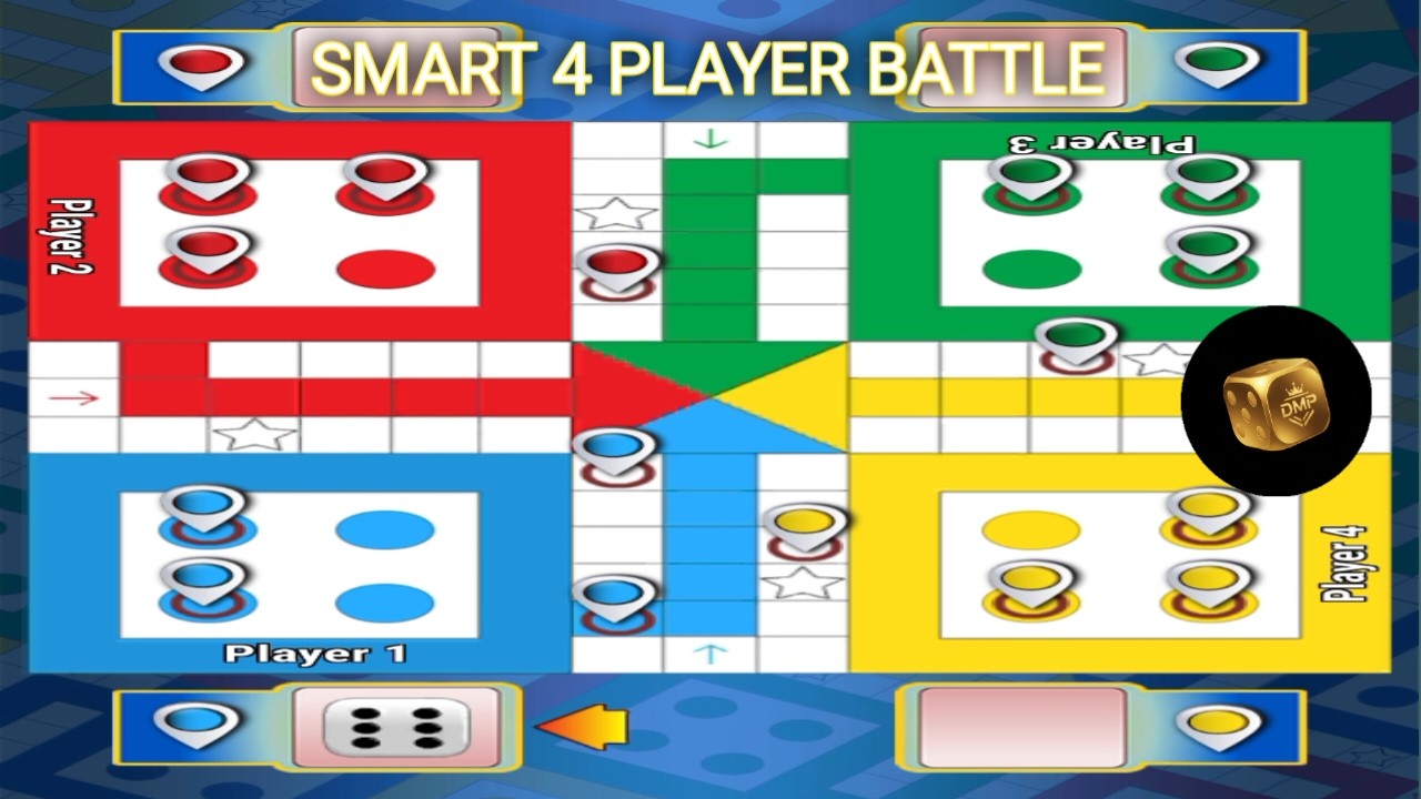 Smart 4 Player Ludo King Battle | Intense Strategy Match 