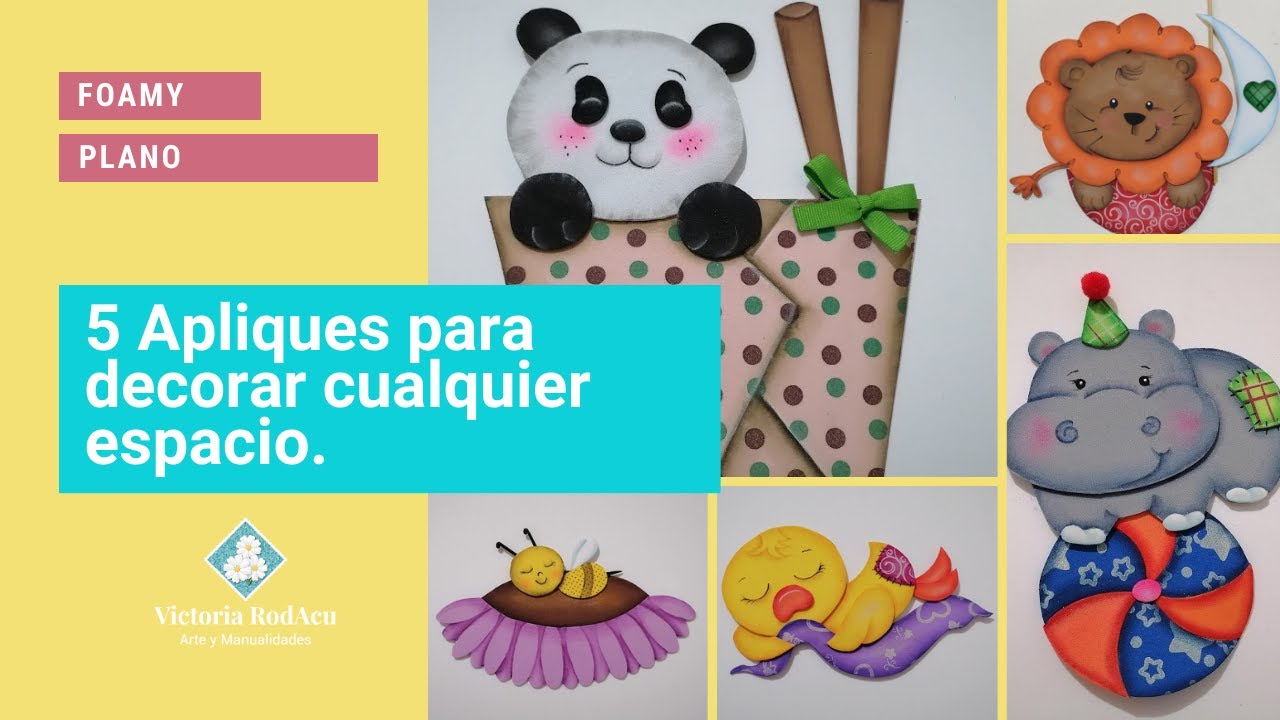 5 Apliques de animalitos muy tiernos en Foamy Victoria RodAcu