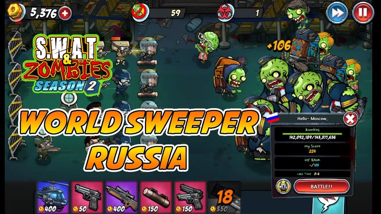 World Sweeper Mode Russia Map - Swat And Zombies S2