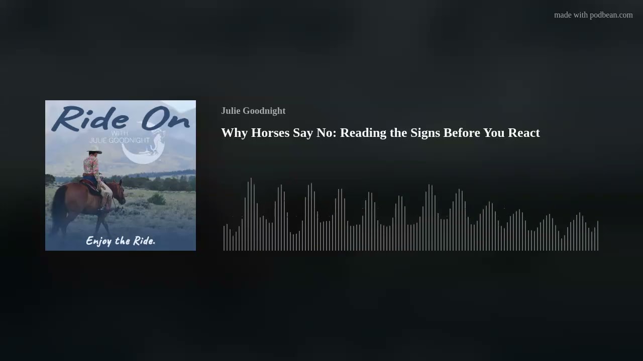 Why Horses Say No: Reading the Signs Before You React