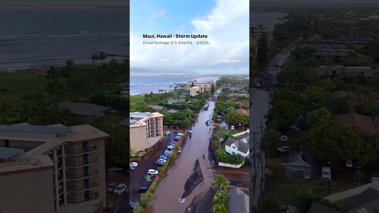 DRONE video of Maui&rsquo;s Storm Damage. #maui #hawaii #storm