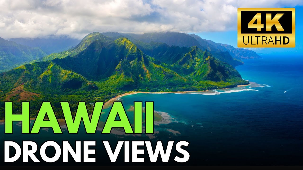HAWAII - Relaxing Drone Views - 1 HOUR (4K) | #travel #explore #relaxation #hawaii