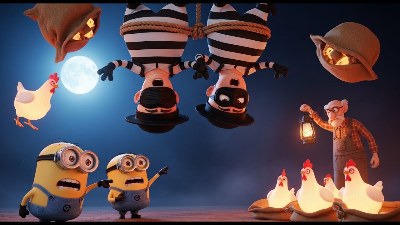 The Minions protect the farm from chicken thieves 🐔 | A hilarious story at Old MacDonald's farm 😱😂