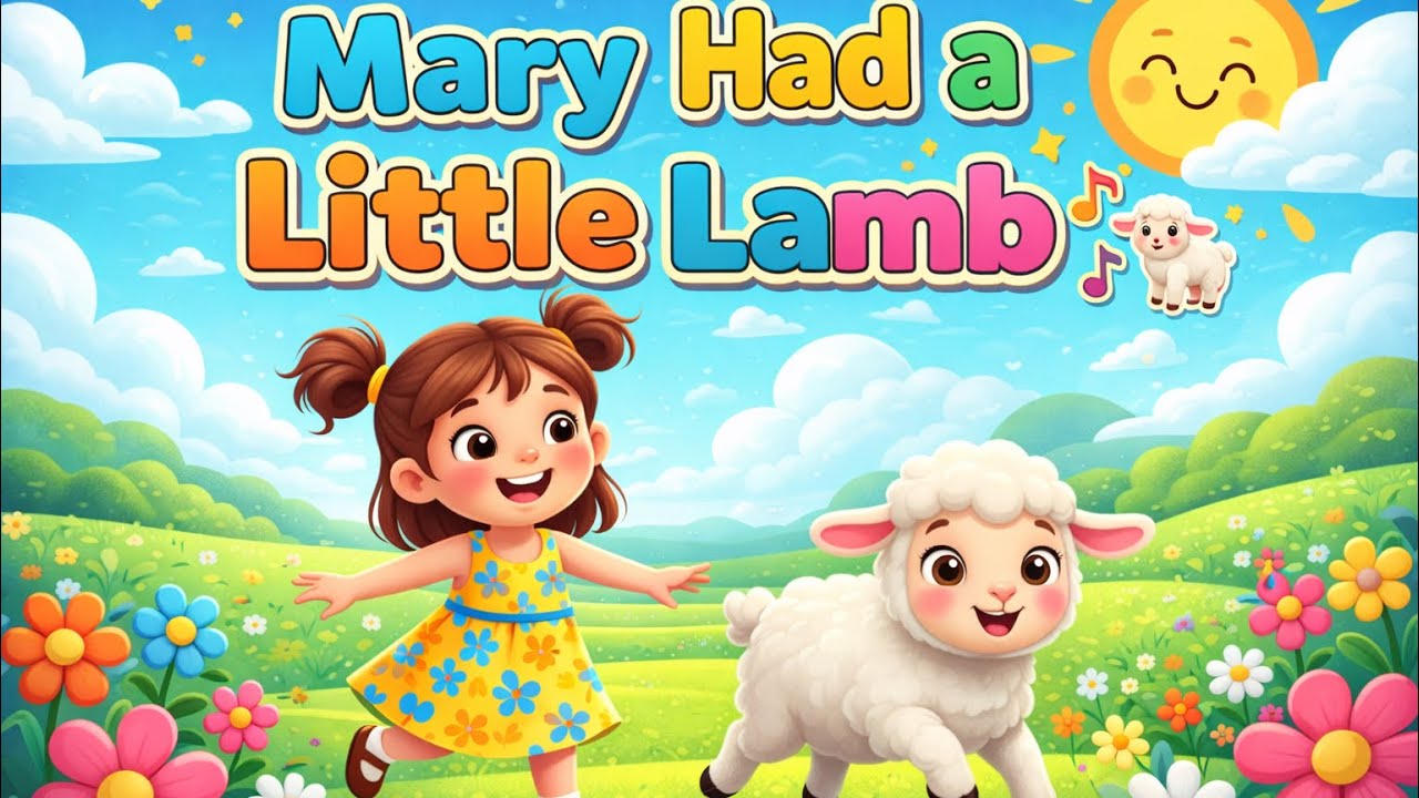 🎵 Mary Had a Little Lamb – Classic Nursery Rhyme for Kids (Sing‑Along)