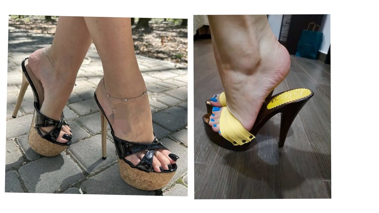 Awesome and trendy collection of wooden platform high heel mule sandals for ladies #woodenmules