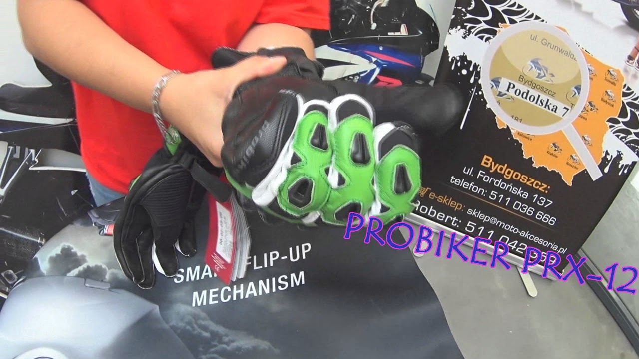 Dobre Sportowe Rękawice motocyklowe PROBIKER PRX-12 [SMG]