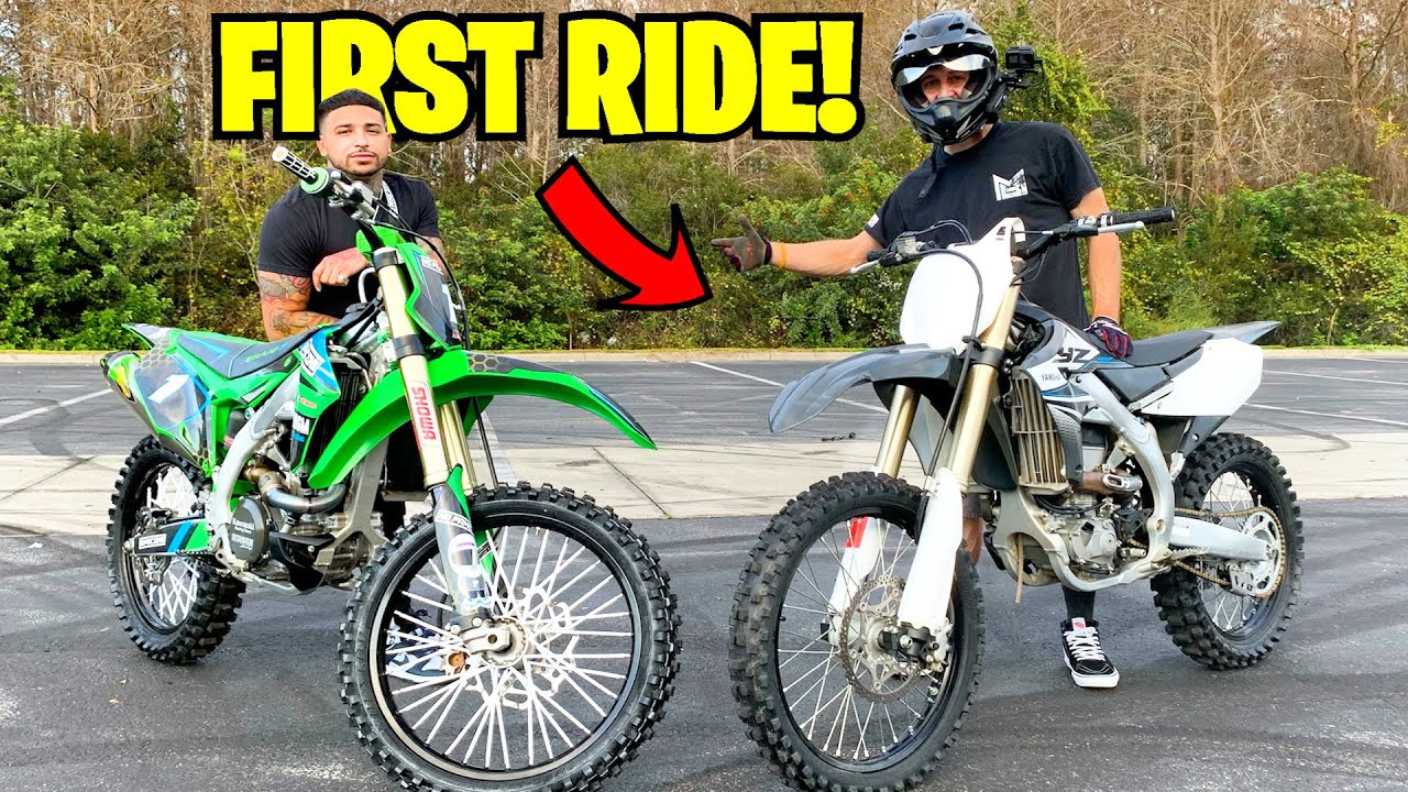FIRST RIDE ON NEW YZ450 DIRT BIKE WITH BRAAP VLOGS!