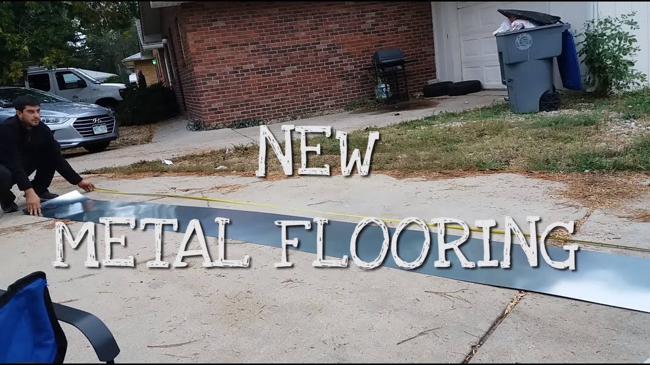 School Bus Conversion  -  New Metal Flooring