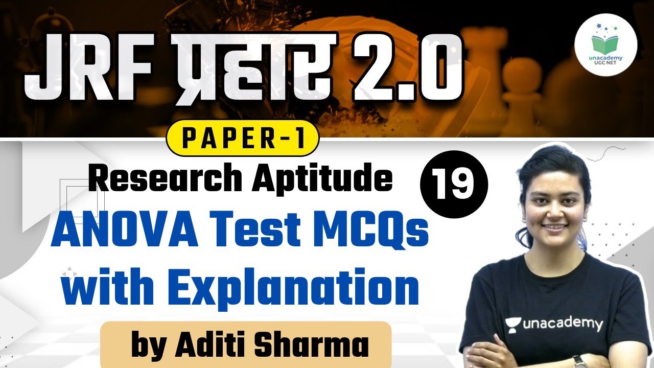 NTA UGC NET 2021 | Research Aptitude by Aditi Sharma | ANOVA Test MCQs with Explanation