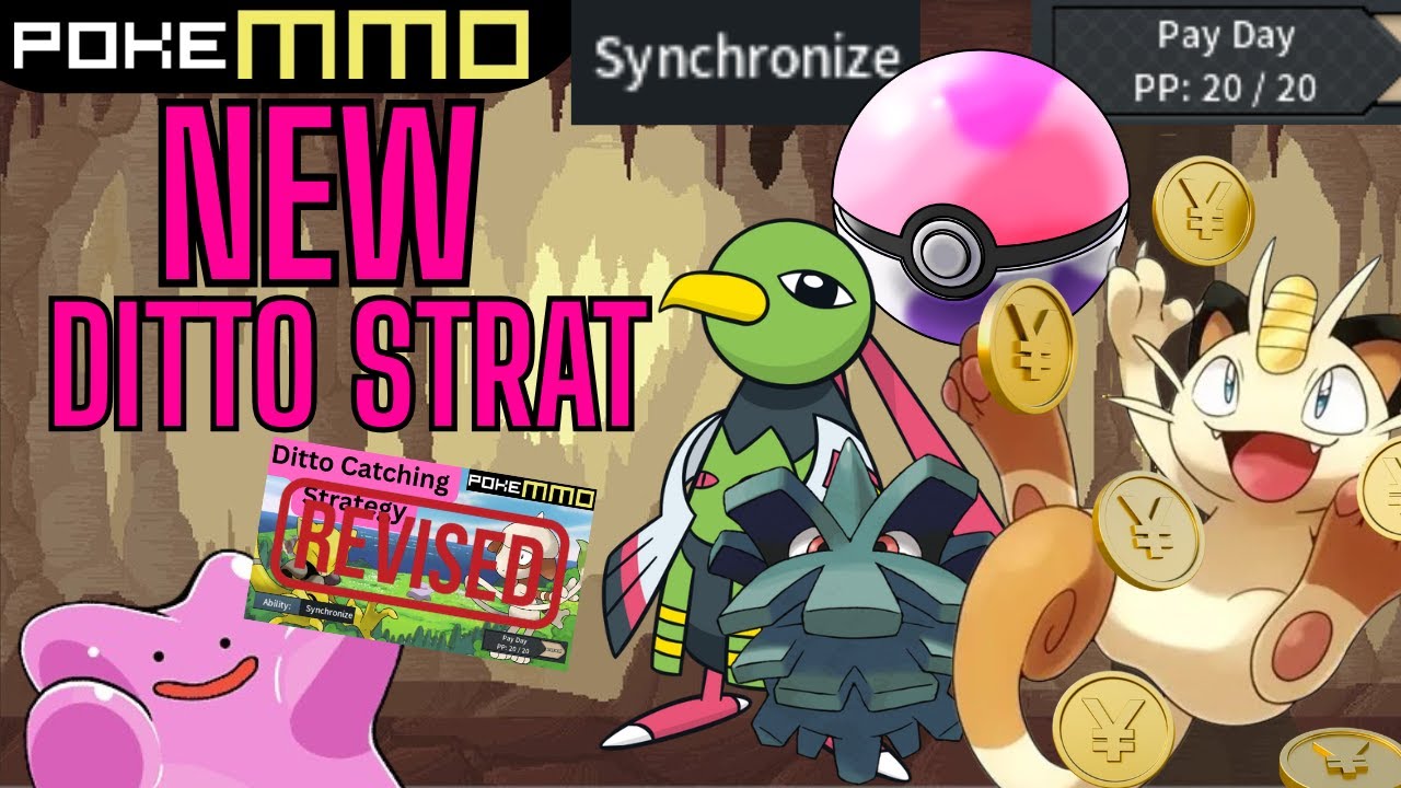 PokeMMO - Улучшение моей стратегии ловли Ditto в режиме Modest Synch Pay Day