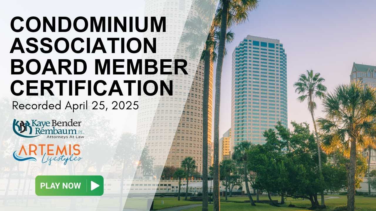 Condo Board Member Certification | Recorded April 25, 2025
