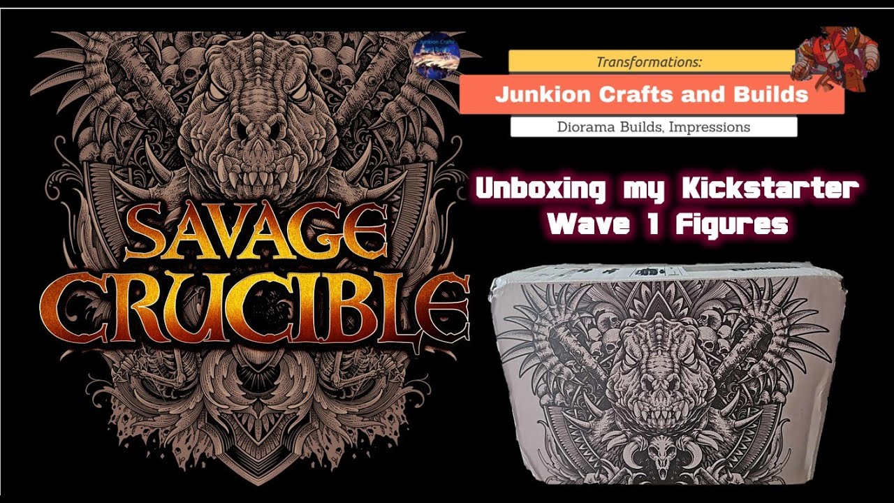 Savage Crucible Wave 1 Unboxing with Junkion Crafts & Builds #toyreview #Savagecrucible
