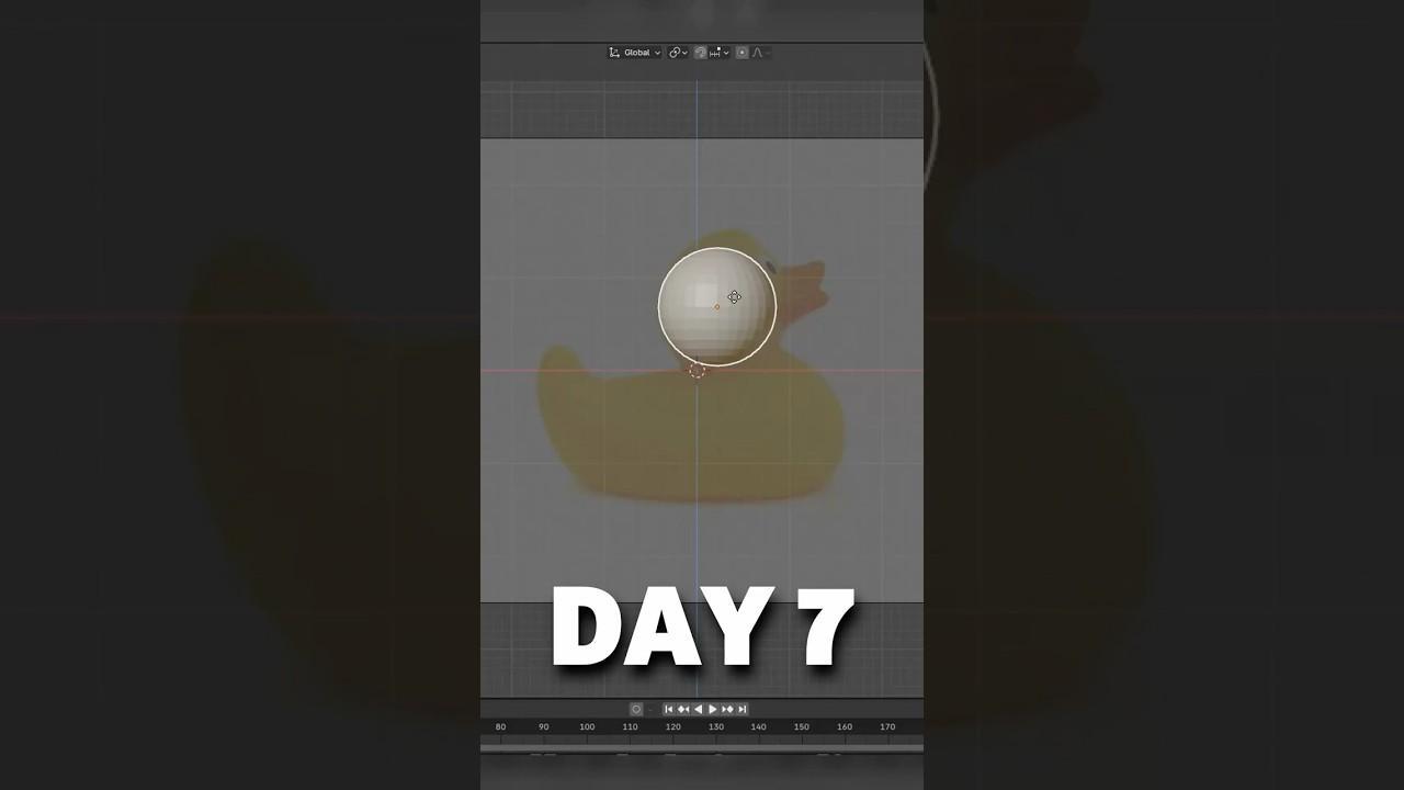 Rubber Duck in Blender... [Day 7] #shorts #30daychallenge #3d #3dmodeling #blender #blender3d #duck