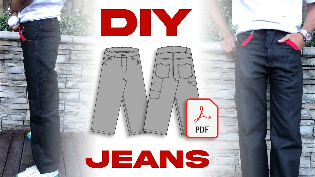 Here's how I made these straight jeans | PDF Pattern
