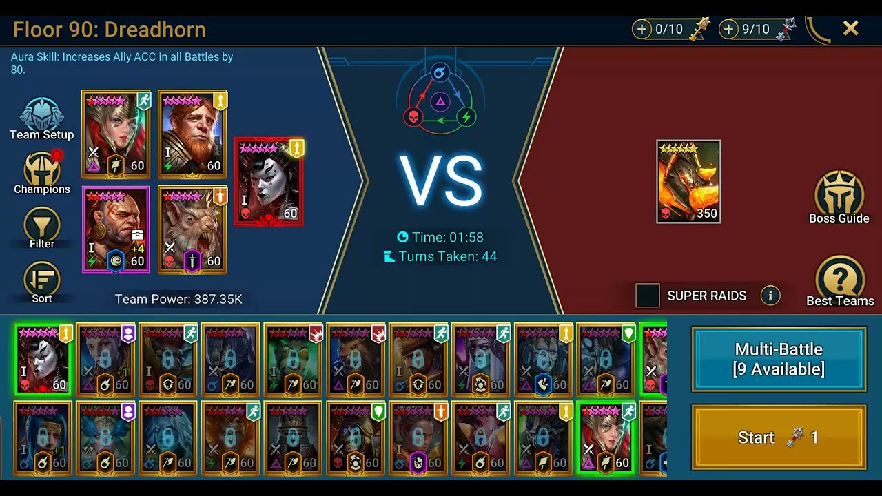 Raid Shadow Legends 2024 Doom Tower Bommal 90