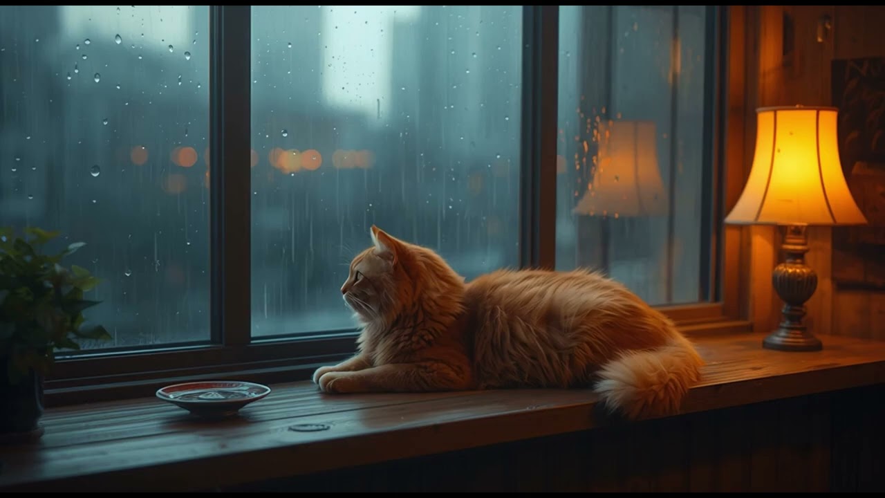 비 오는 날 창가에서 듣는 재즈 차분한 재즈힙합 & 빗소리 ASMR☕ Rainy Day Jazz Hop Relaxing Piano & Rain Sounds for Study |