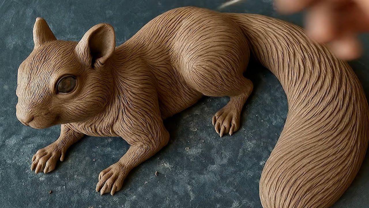 How I Make a Cute Clay Squirrel | Easy Clay Animal Step by Step